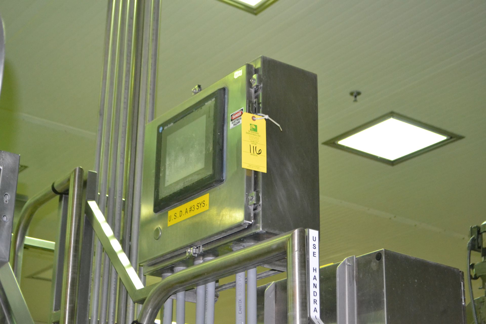 Stainless steel platform scale, 48" x 48", with Allen Bradley PanelView 1000 controls, RIGGING FEE $