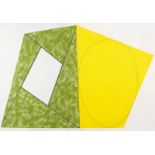 Mangold, Robert (North Tonawanda 1937) "Green Frame / Yellow Ellipse". 1988. Acryl und Bleistift auf