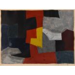 Poliakoff, Serge (Moskau 1906-1969 Paris) "Composition grise, rouge et jaune". 1960.