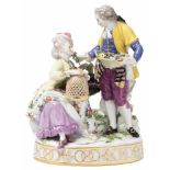 Liebesgruppe, Meissen Anfang 20.Jh. Modell von Michel Victor Acier, Modell-Jahr 1779. 1. Wahl.