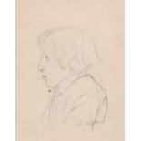 Anker, Albert (1831 Ins 1910) "Knabenbildnis". / "Profil eines jungen Mannes". 2