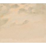 Frey, Johann Jakob (Basel 1813–1865 Frascati) Wolkenstudie. Öl auf Papier. Unten rechts