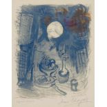 Chagall, Marc (Witebsk 1887–1985 Saint-Paul de Vence) "Nature morte bleue". 1957.