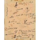 Tinguely, Jean (Fribourg 1925–1992 Fribourg) Lucienne. Brief. Filzstift und Stempel auf Papier.