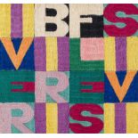 Boetti, Alighiero (Turin 1940–1994 Rom) "I Verbi riflessi". 1979. Stickerei. Verso mit Etikett der