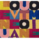 Boetti, Alighiero (Turin 1940–1994 Rom) "Le Nuove Autonomie". 1979. Stickerei (gelbes L). Verso