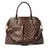 Louis Vuitton, Handtasche "Trevi" Aus der Linie Damier Ebène. Zwei Traggriffe und ein abnehmbarer