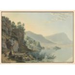 Wetzel, Johann Jakob (Zürich 1781–1834 Richterswil) "Le Lac de Lowerz vers le Rigi". Altkol.