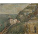 Auberjonois, René (1872 Lausanne 1957) "La minoterie, Lavaux", 1920. Öl auf Leinwand. Oben links