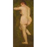 Auberjonois, René (1872 Lausanne 1957) "Baigneuse", um 1900. Öl auf Leinwand. Verso von fremder Hand