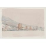 Palézieux, Gérard de (Vevey 1919–2012 Sierre) Landschaft. Aquarell auf Papier. Unten mittig