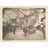 Lot: 2 Fotoalben Indochina, um 1900. Monochrome Albuminabzüge. Album 1: Insgesamt 42 Abzüge mit