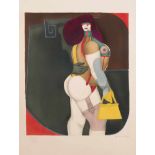 Lindner, Richard (Hamburg 1901–1978 New York) Woman with yellow handbag V. Farblithographie. 11/125.