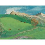 Morgenthaler, Ernst (Kleindietwil 1887–1962 Zürich) "Hintersteinibach (Glarus)", um 1951. Öl und