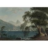 Wetzel, Johann Jakob (Zürich 1781–1834 Richterswil) "Vue d'Arth". Altkol. Aquatinta von F. Hegi,
