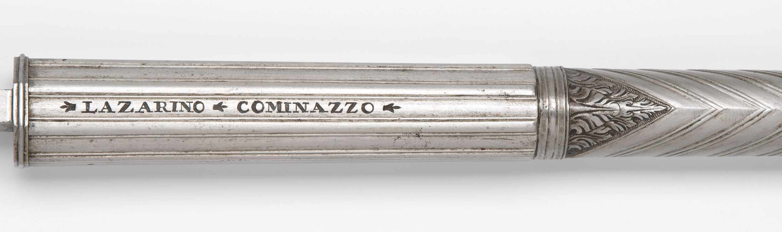 Pistolenlauf Italien, 17.Jh., signiert Lazarino Cominazzo (Gardone, 1580 ca. – 1641). Stahl. - Bild 2 aus 2