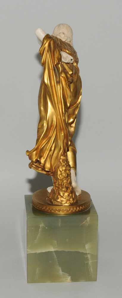 Walter Schott (Deutschland 1861–1938) Kugelspielerin. Vergoldete Bronze und Elfenbein ( - Image 6 of 13