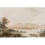 Aberli, Johann Ludwig (Winterthur 1723–1786 Bern) Grosse Viererfolge: "Vûe de Cerlier et du Lac de