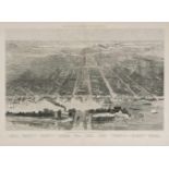 Philadelphia "Bird's Eye View of Philadelphia". Tonlithographie von C. Matter bei I. Schärer.