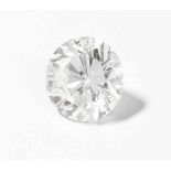 Ungefasster Diamant 2.47 ct, E-If, Brillantschliff. GIA Report, 1975 und Rechnung Ders Genf, 1977.