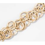 Pomellato Bracelet Italien. 750 Gelbgold, sangestrahlt. Modernes Design aus verschieden grossen,