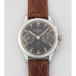 Berthoud Chronograph Runder, mechanischer Schaltradchronograph 40er Jahre mit Handaufzug in