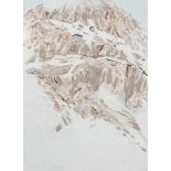 Peltenburg-Brechneff, Christian (Watsa 1950) "Engadin, Val Fain". 1981. Gouache auf Papier. Verso