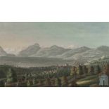 Sulzberger, Conrad (Winterthur 1771–1822 Zürich) "Die Aussicht beÿm Schiesshüttlein zu Grünenstein".