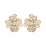 Van Cleef & Arpels Brillant-Ohrclips Frankreich. Modell Cosmos. Signiert und nummeriert Van