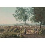 Isenring, Johann Baptist (Lütisburg 1796–1860 St. Gallen) "Gossau". Altkol. Aquatinta, 1829. 13,