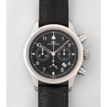 IWC Fliegerchronograph Runder Fliegerchronograph um 2000 mit Quarzwerk in Stahlgehäuse. Boden