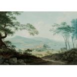 Wetzel, Johann Jakob (Zürich 1781–1834 Richterswil) "Vue de Rapperschweil". Altkol. Aquatinta von F.