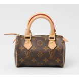 Louis Vuitton, Handtasche "Speedy Mini" Aus Monogram Canvas. Zwei Traggriffe. Reissverschluss.