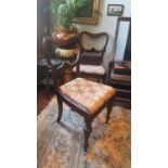 A Set of Six Early 19th Century Rosewood Dining Chairs, of open balloon back form with dished top