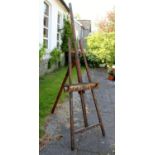 A Large Hardwood Artist's Easel. Approx. 82in (h).