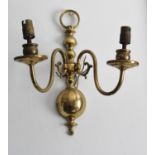 A Pair of Brass Wall Sconces.