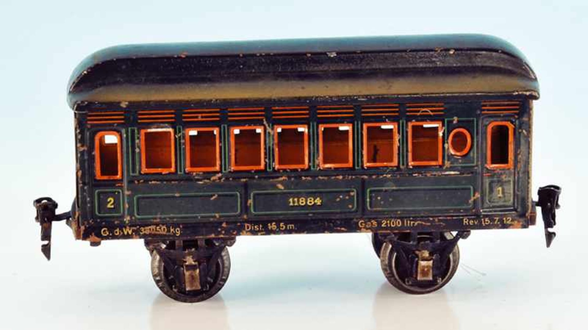 MÄRKLIN Personenwagen 1884/1 20 cm, Gebrauchsspuren.