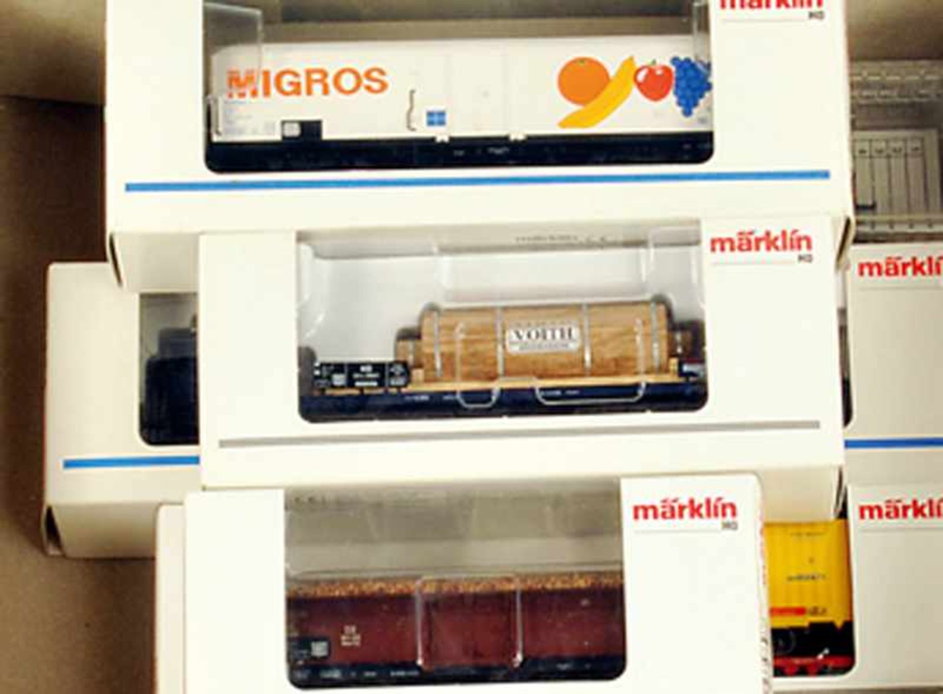 Konvolut MÄRKLIN Güterwagen 6 Stück, sehr gut, in OKTs.