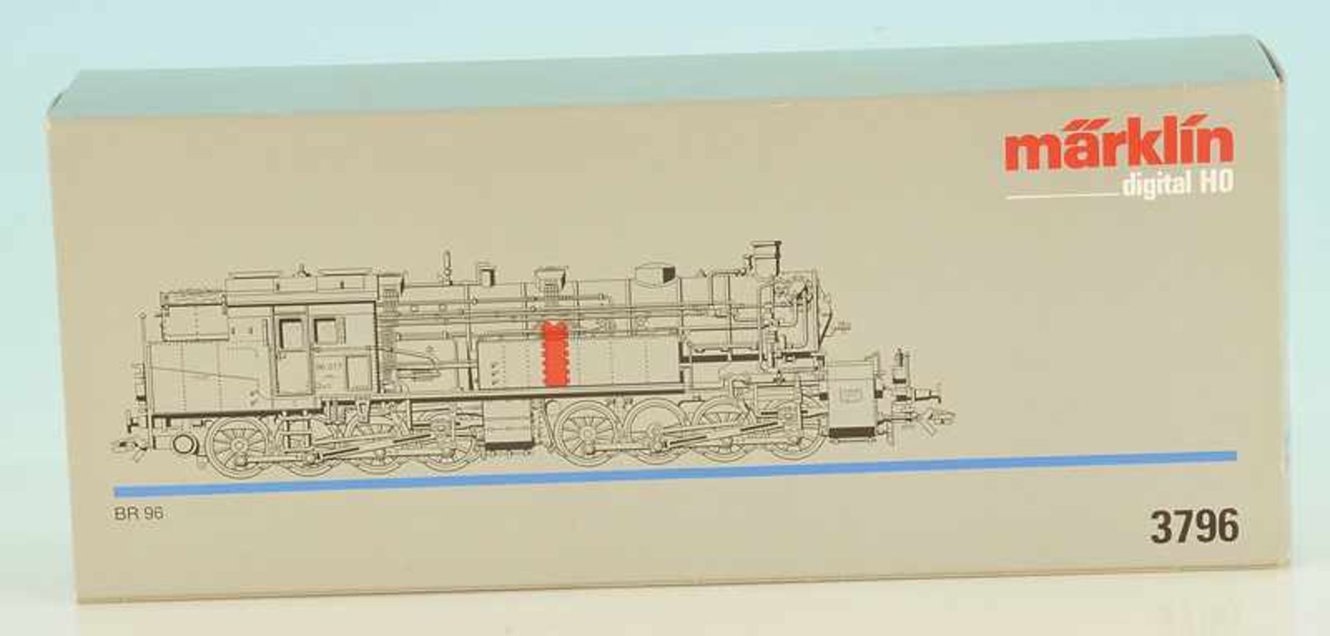 MÄRKLIN Dampflok 3796, BR 96, digital schwarz, sehr gut, im OKT.