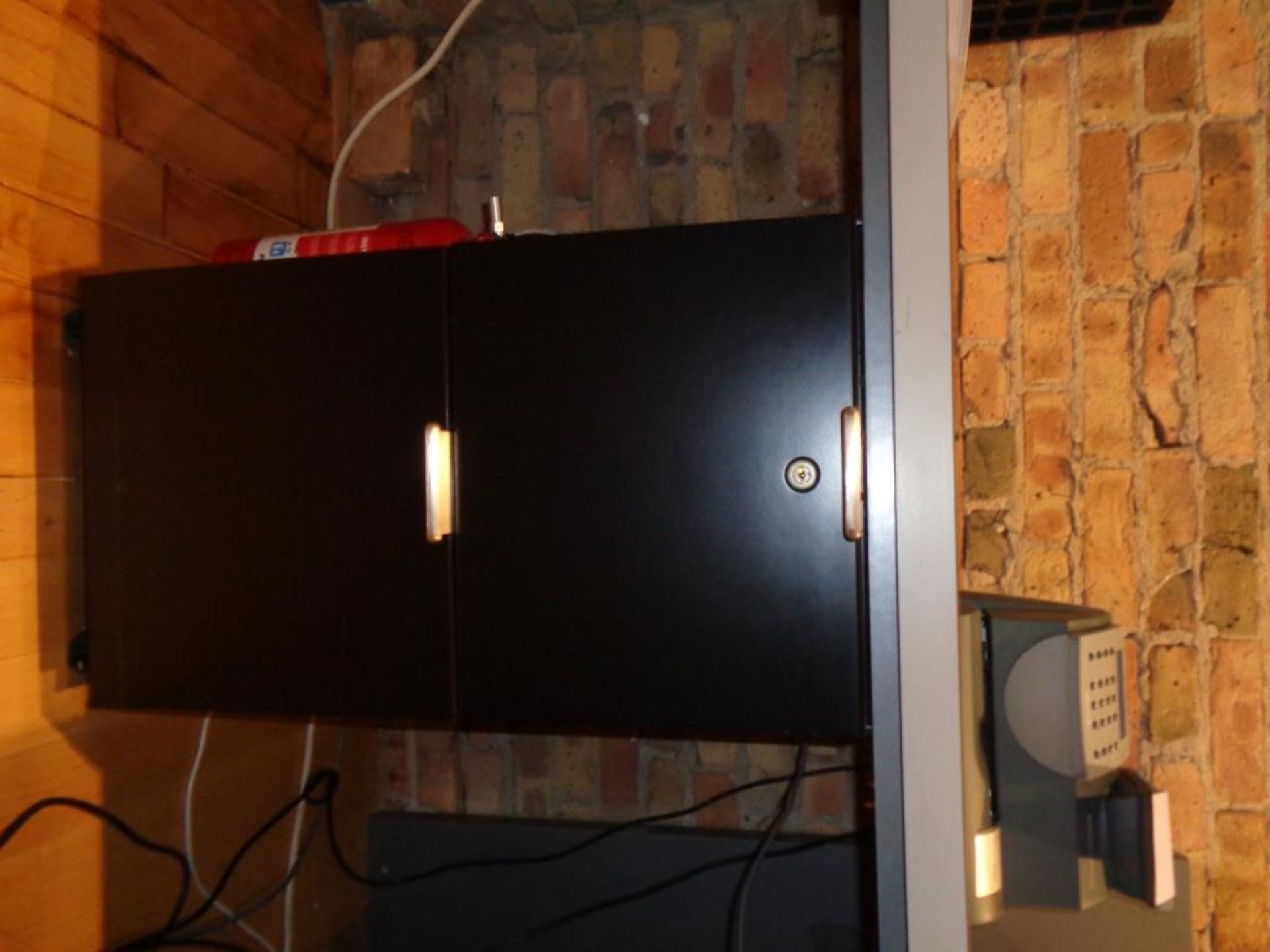 RECEPTIONIST DESK AND COUNTER WITH GRANITE COUNTER, CHAIR AND (2) 2-DRAWER UNDERCOUNTER FILE - Image 6 of 7