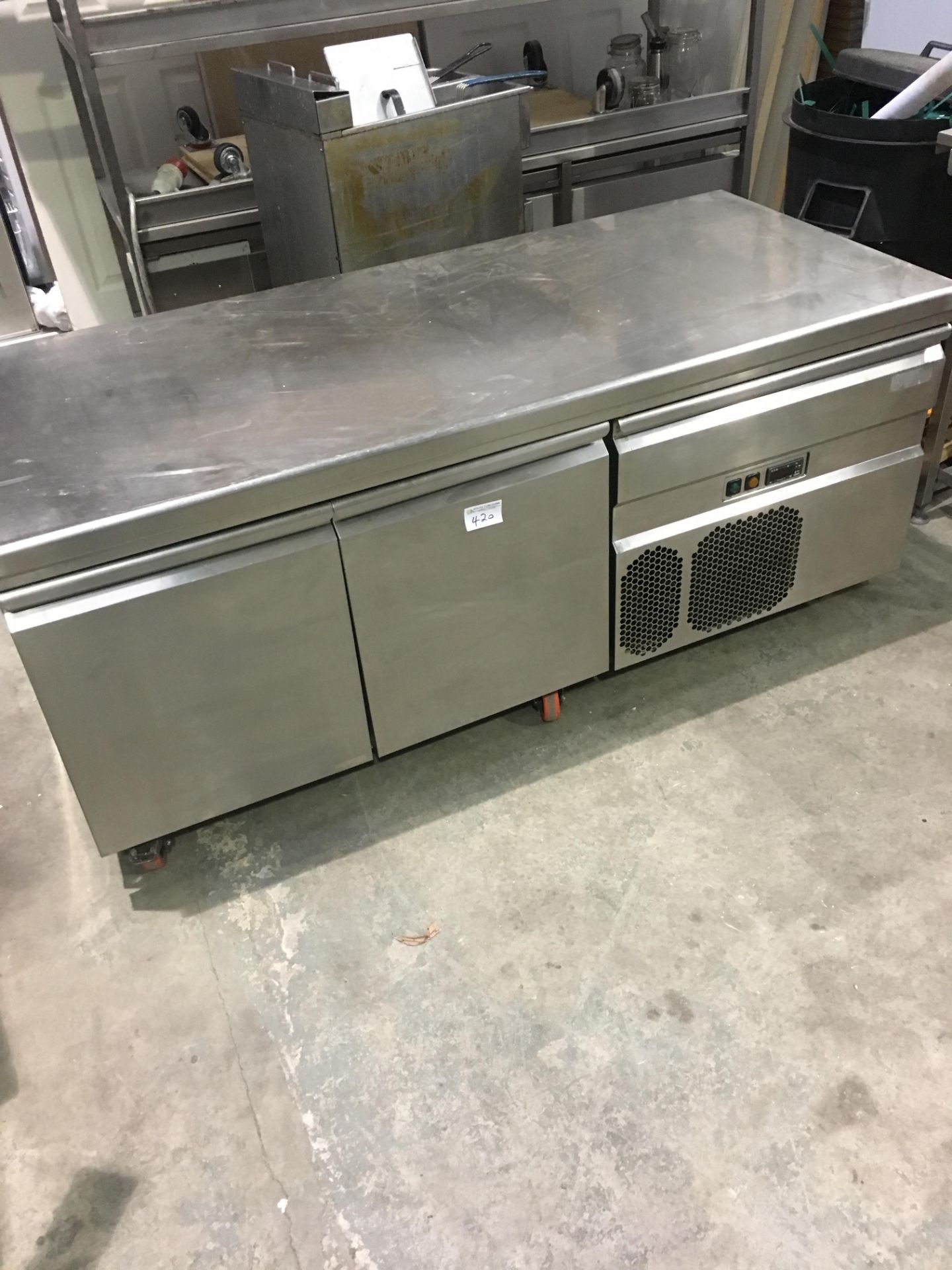 Refrigerated Prep Counter with Drawers.