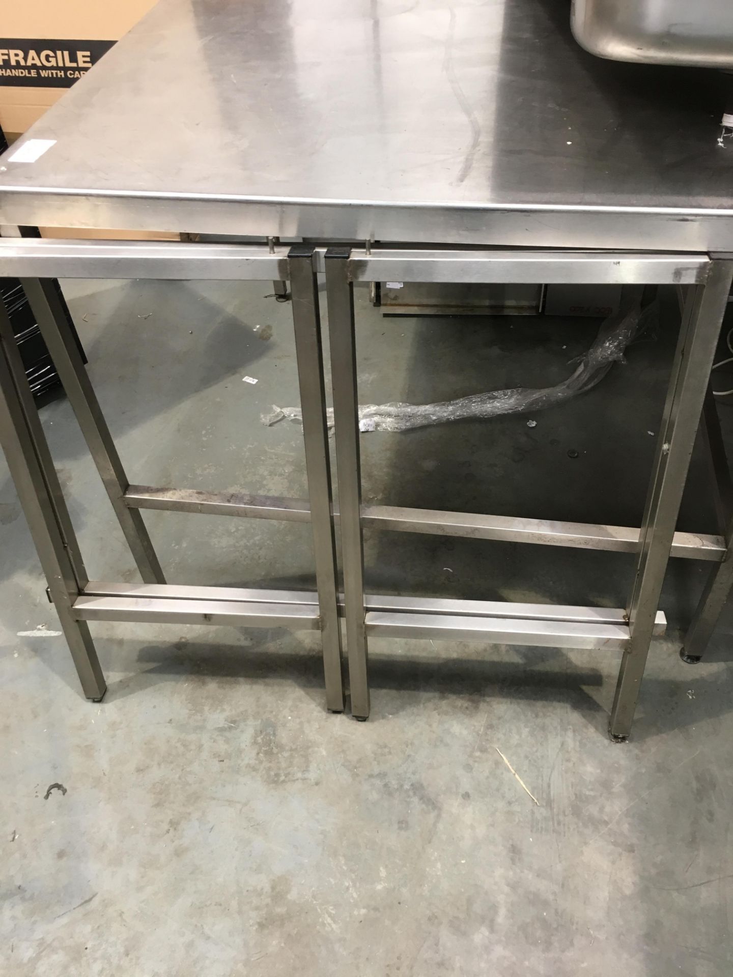 Stainless Steel Sink Unit with Folding Legs - Bild 3 aus 3