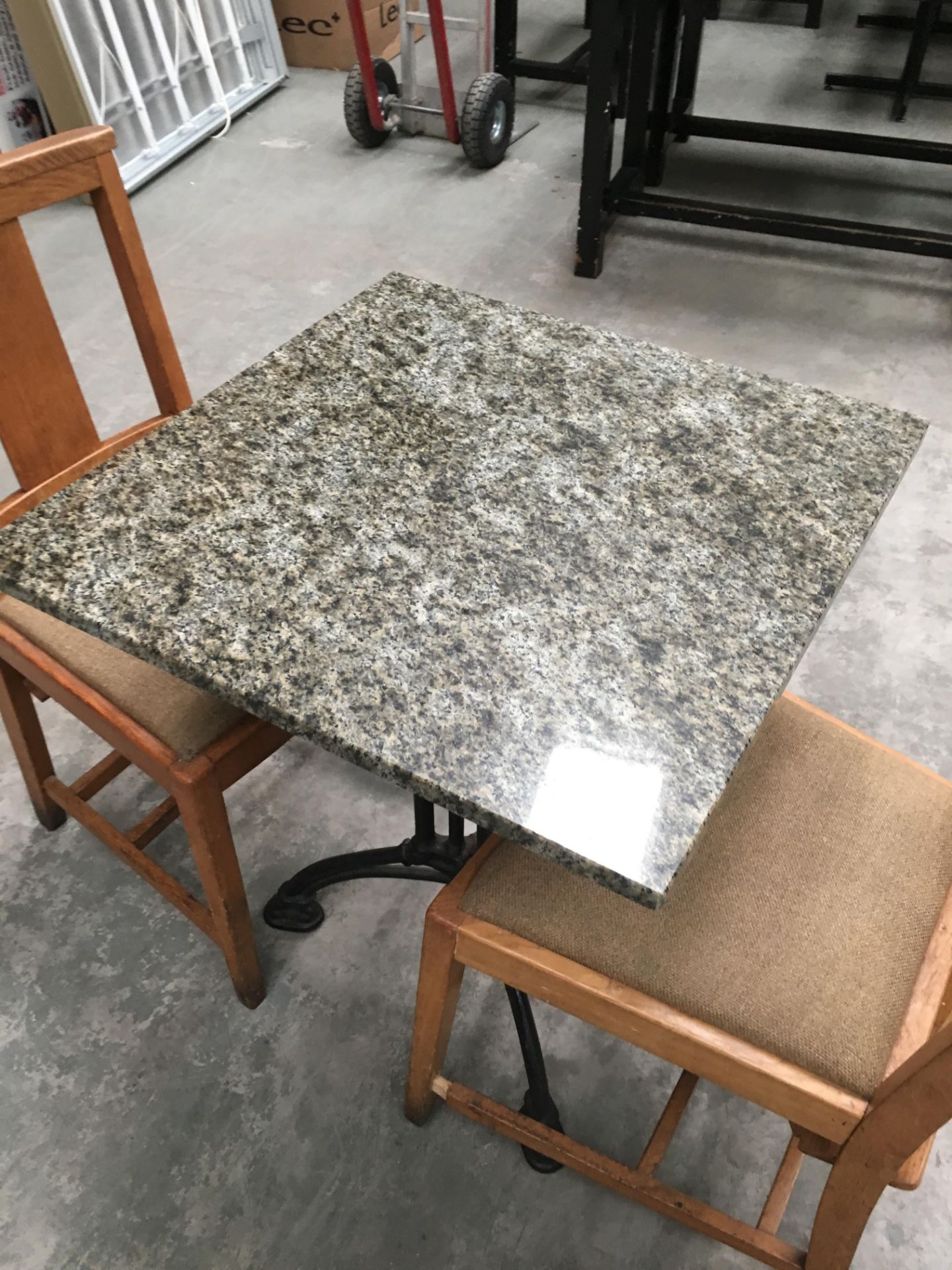 Marble Table and 2 Chairs - Image 2 of 2