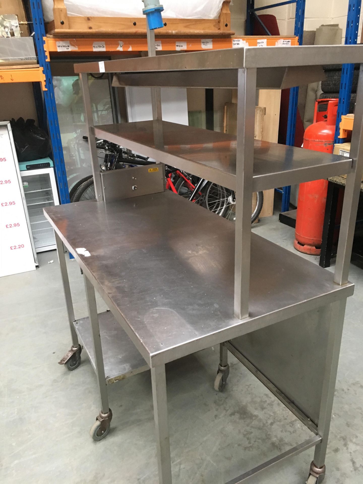 Stainless Steel Table with Overhead Heated Gantry - Image 3 of 4