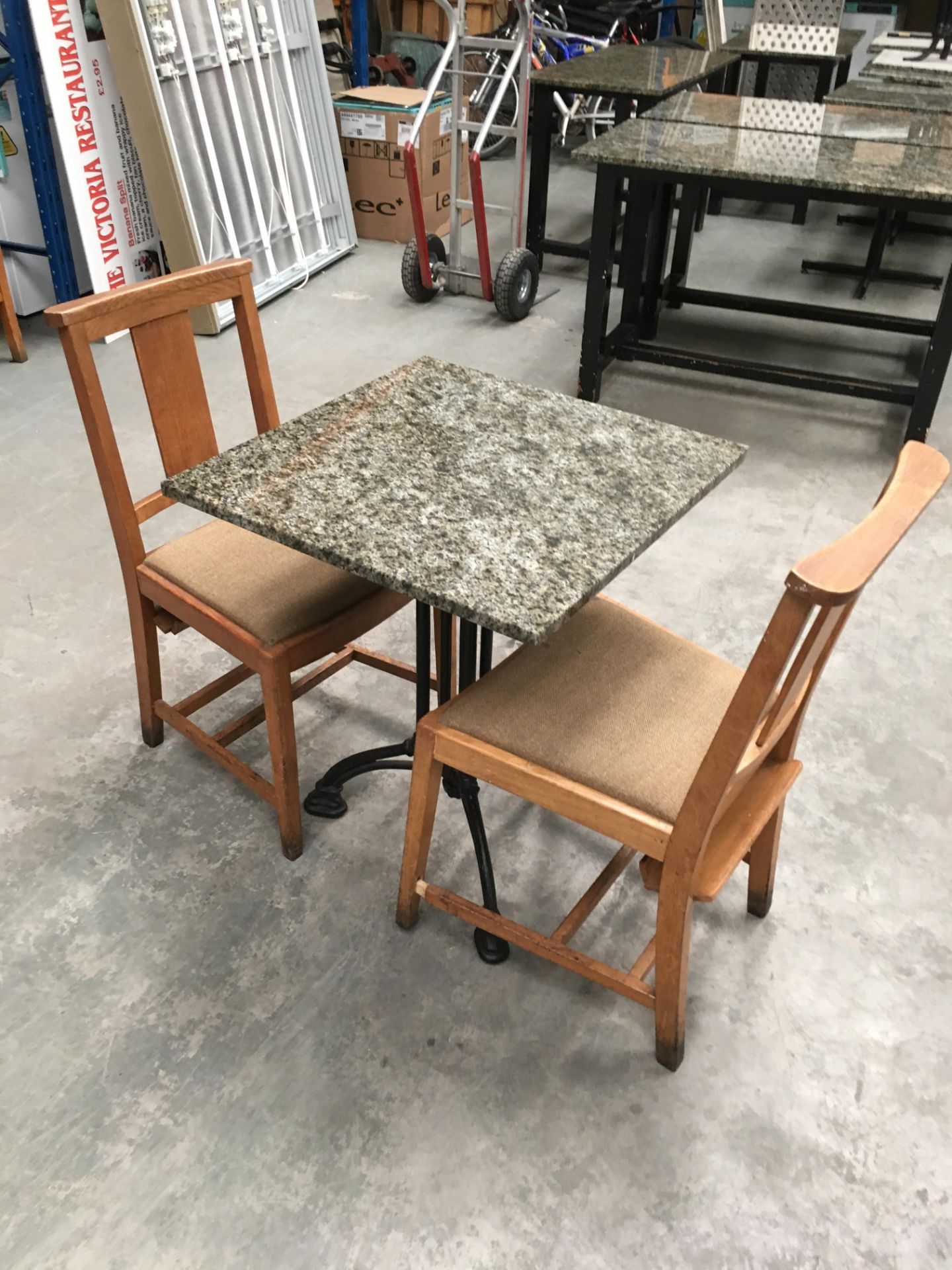 Marble Table and 2 Chairs