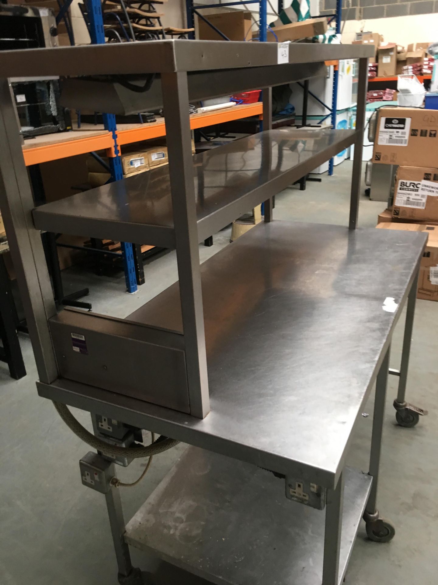 Stainless Steel Table with Overhead Heated Gantry - Image 2 of 4