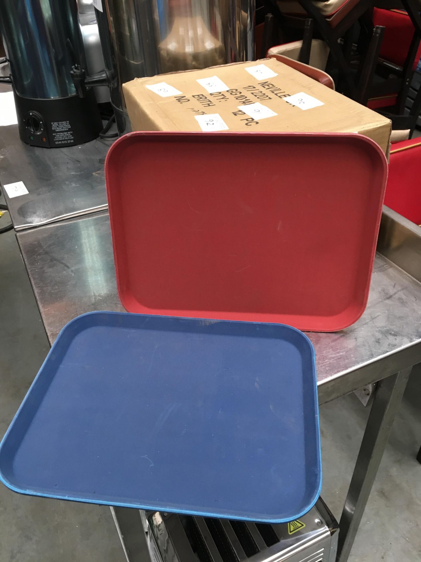2 x Boxes Blue Non-Slip Trays..