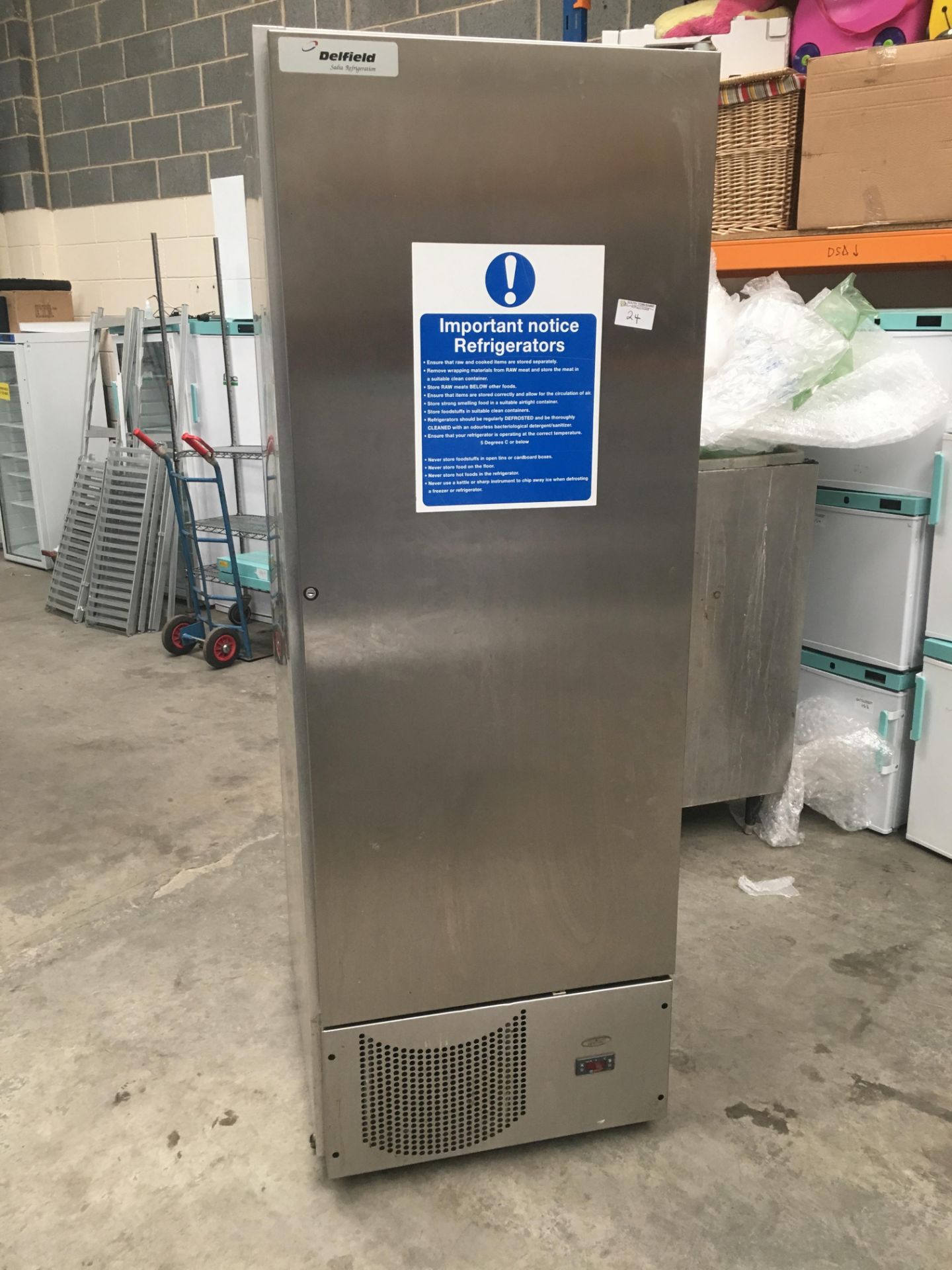 Sadia Upright Stainless Fridge