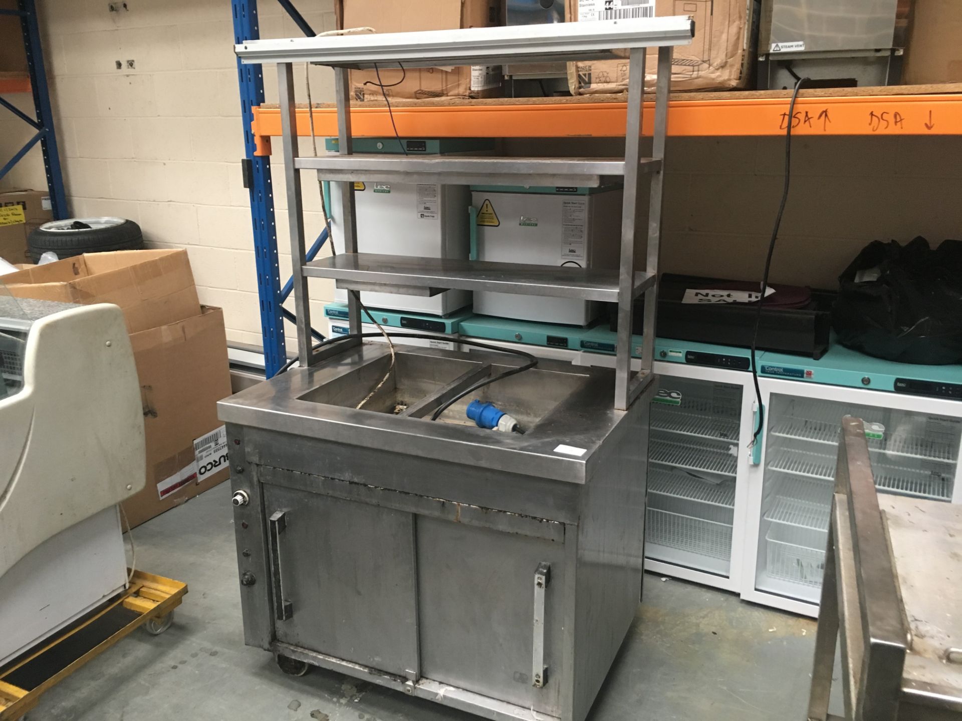 Bain Marie Hot Cupboard with 3 Tier Heated Gantry