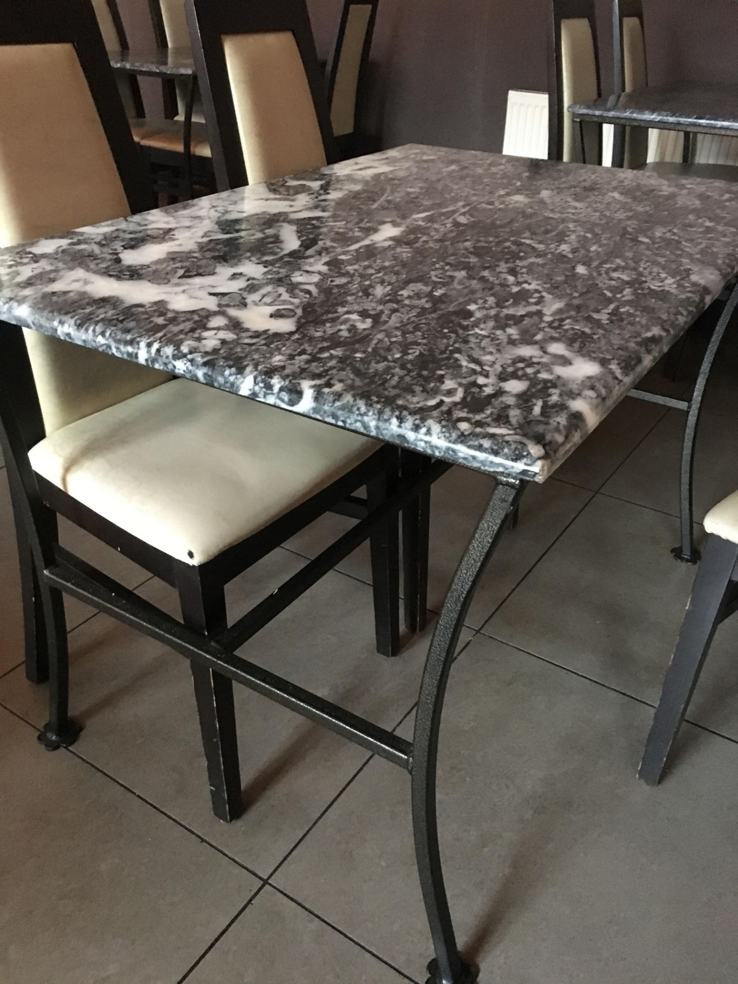 Marble top Table and 4 Chairs Top Quality - Image 9 of 9